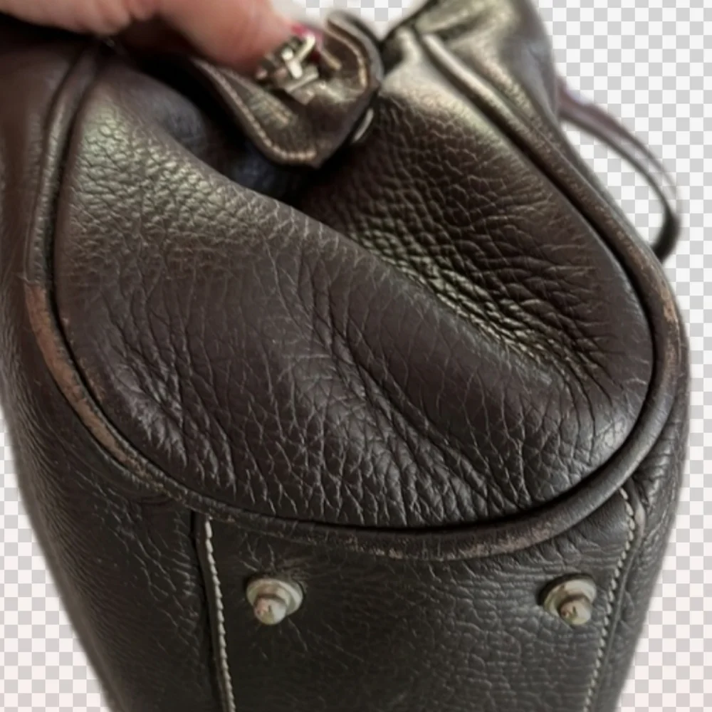 DOONEY & BOURKE All Weather Pebbled Leather Satchel in Dark Chocolate Brown - Picture 5 of 12